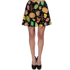 Thanksgiving Pattern Skater Skirt by Valentinaart