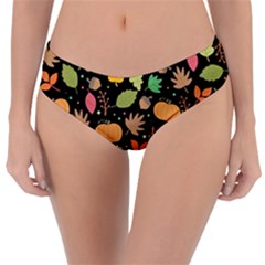 Thanksgiving Pattern Reversible Classic Bikini Bottoms by Valentinaart