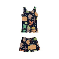 Thanksgiving Pattern Kid s Boyleg Swimsuit