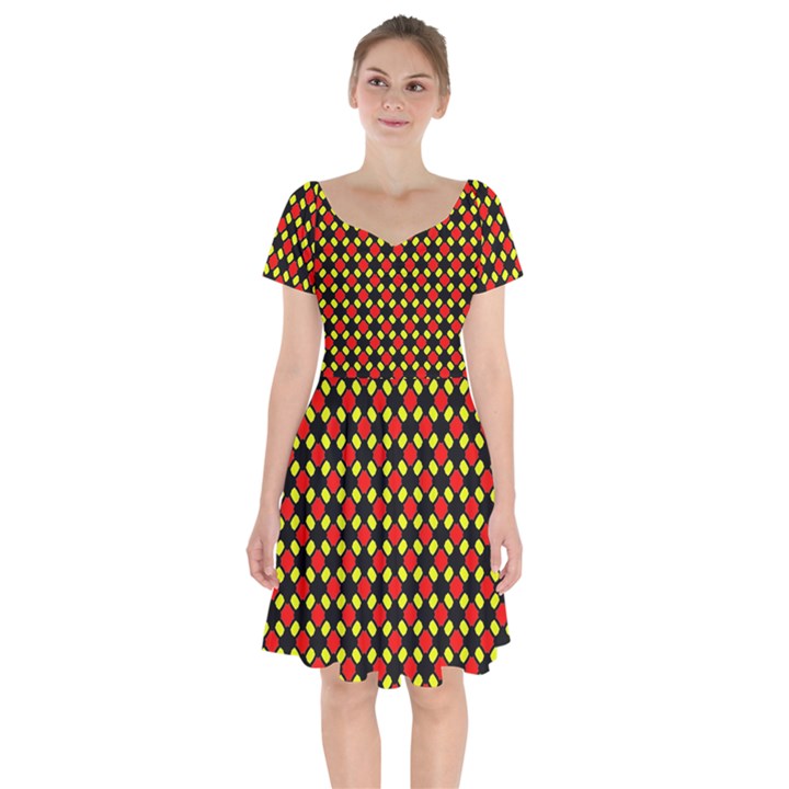 New Stuff-1 Short Sleeve Bardot Dress