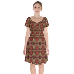 New Stuff-5 Short Sleeve Bardot Dress by ArtworkByPatrick