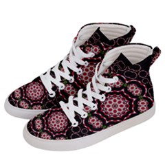 Fantasy Flowers Ornate And Polka Dots Landscape Men s Hi-top Skate Sneakers