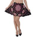 Fantasy Flowers Ornate And Polka Dots Landscape Velvet Skater Skirt View1