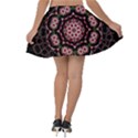 Fantasy Flowers Ornate And Polka Dots Landscape Velvet Skater Skirt View2