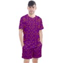 Seasonal Delight With Fantasy Flowers Men s Mesh Tee and Shorts Set View1