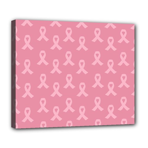 Pink Ribbon - Breast Cancer Awareness Month Deluxe Canvas 24  X 20  (stretched) by Valentinaart