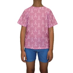 Pink Ribbon - Breast Cancer Awareness Month Kids  Short Sleeve Swimwear by Valentinaart