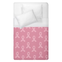 Pink Ribbon - Breast Cancer Awareness Month Duvet Cover (single Size) by Valentinaart