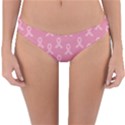 Pink Ribbon - breast cancer awareness month Reversible Hipster Bikini Bottoms View3