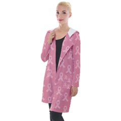 Pink Ribbon - Breast Cancer Awareness Month Hooded Pocket Cardigan