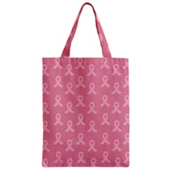 Pink Ribbon - Breast Cancer Awareness Month Zipper Classic Tote Bag by Valentinaart