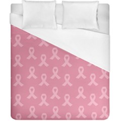 Pink Ribbon - Breast Cancer Awareness Month Duvet Cover (california King Size) by Valentinaart