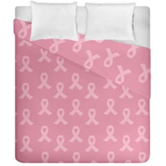 Pink Ribbon - Breast Cancer Awareness Month Duvet Cover Double Side (california King Size) by Valentinaart