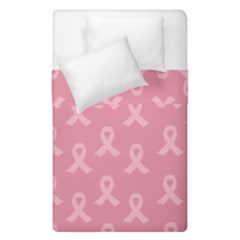 Pink Ribbon - Breast Cancer Awareness Month Duvet Cover Double Side (single Size) by Valentinaart