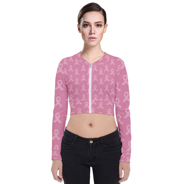 Pink Ribbon - breast cancer awareness month Zip Up Bomber Jacket