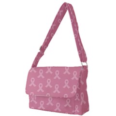 Pink Ribbon - Breast Cancer Awareness Month Full Print Messenger Bag by Valentinaart