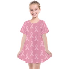 Pink Ribbon - Breast Cancer Awareness Month Kids  Smock Dress by Valentinaart