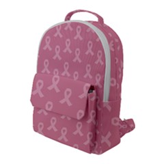 Pink Ribbon - Breast Cancer Awareness Month Flap Pocket Backpack (large)