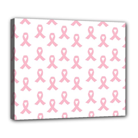 Pink Ribbon - Breast Cancer Awareness Month Deluxe Canvas 24  X 20  (stretched) by Valentinaart