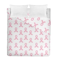 Pink Ribbon - Breast Cancer Awareness Month Duvet Cover Double Side (full/ Double Size) by Valentinaart