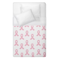 Pink Ribbon - Breast Cancer Awareness Month Duvet Cover (single Size) by Valentinaart