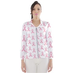 Pink Ribbon - Breast Cancer Awareness Month Windbreaker (women) by Valentinaart