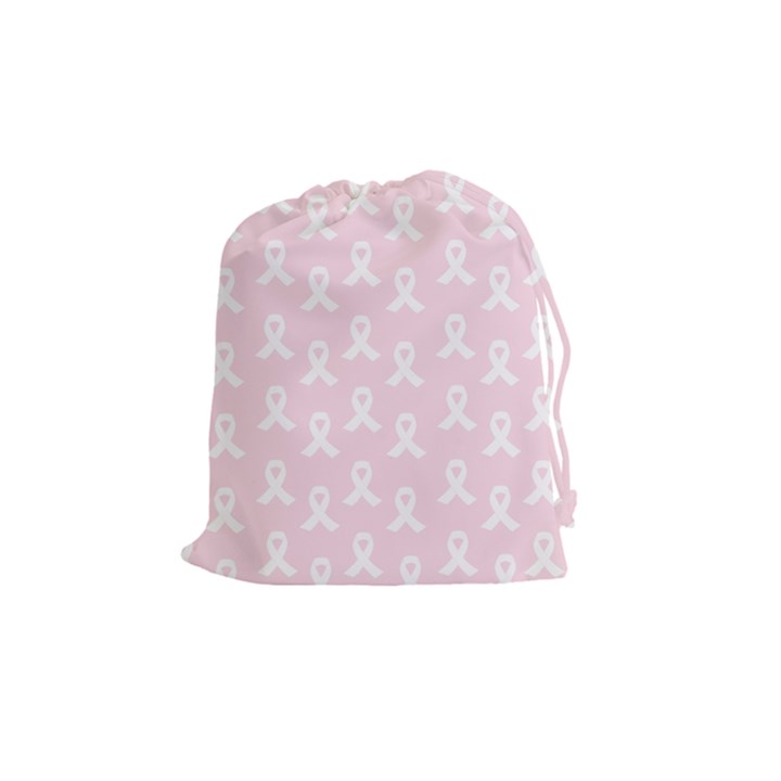 Pink Ribbon - breast cancer awareness month Drawstring Pouch (Medium)