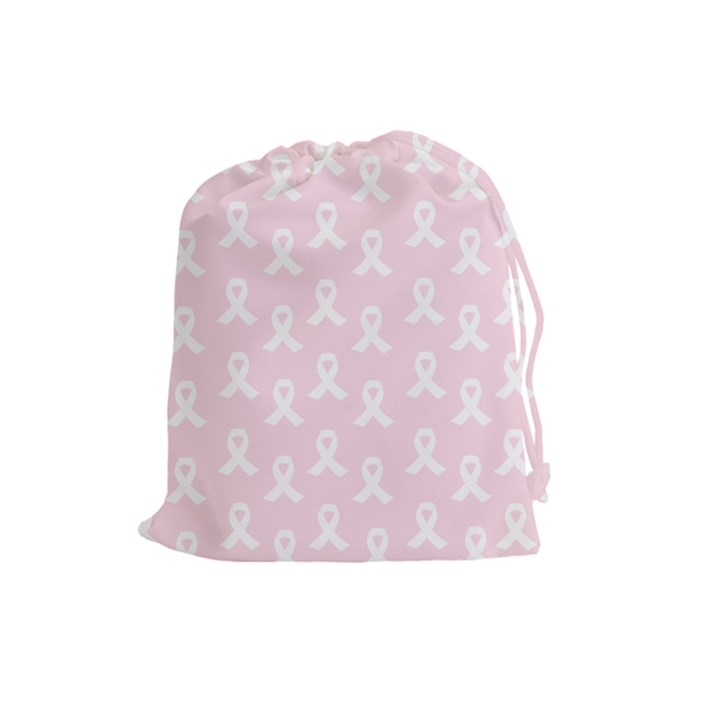 Pink Ribbon - breast cancer awareness month Drawstring Pouch (Large)