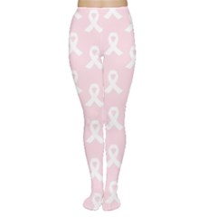 Pink Ribbon - Breast Cancer Awareness Month Tights by Valentinaart