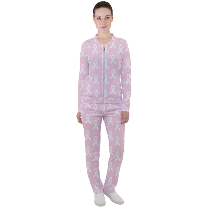 Pink Ribbon - breast cancer awareness month Casual Jacket and Pants Set