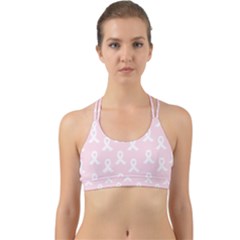 Pink Ribbon - Breast Cancer Awareness Month Back Web Sports Bra by Valentinaart