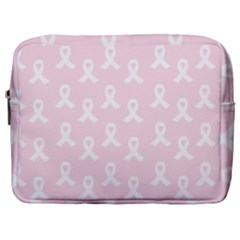 Pink Ribbon - Breast Cancer Awareness Month Make Up Pouch (large) by Valentinaart