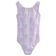 Pink Ribbon - Breast Cancer Awareness Month Kids  Cut-out Back One Piece Swimsuit