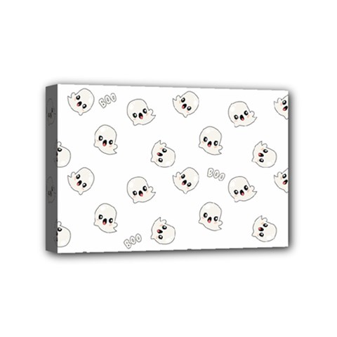 Cute Kawaii Ghost Pattern Mini Canvas 6  X 4  (stretched) by Valentinaart