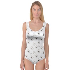 Cute Kawaii Ghost Pattern Princess Tank Leotard  by Valentinaart