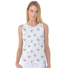 Cute Kawaii Ghost Pattern Women s Basketball Tank Top by Valentinaart