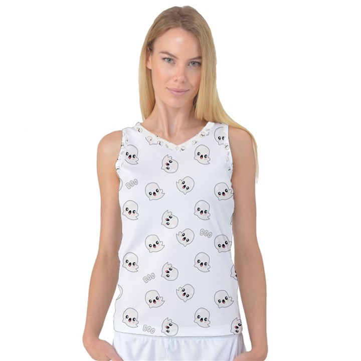 Cute Kawaii Ghost pattern Women s Basketball Tank Top