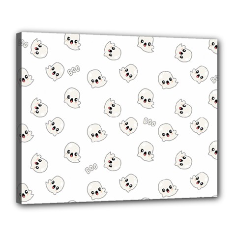 Cute Kawaii Ghost Pattern Canvas 20  X 16  (stretched) by Valentinaart