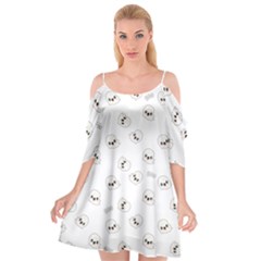 Cute Kawaii Ghost Pattern Cutout Spaghetti Strap Chiffon Dress by Valentinaart