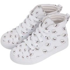 Cute Kawaii Ghost Pattern Kid s Hi-top Skate Sneakers by Valentinaart