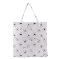 Cute Kawaii Ghost Pattern Grocery Tote Bag by Valentinaart