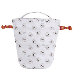 Cute Kawaii Ghost Pattern Drawstring Bucket Bag by Valentinaart