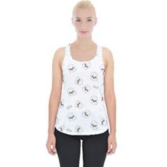 Cute Kawaii Ghost Pattern Piece Up Tank Top by Valentinaart