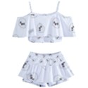 Cute Kawaii Ghost pattern Kids  Off Shoulder Skirt Bikini View1