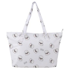 Cute Kawaii Ghost Pattern Full Print Shoulder Bag by Valentinaart