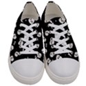 Cute Kawaii Ghost pattern Women s Low Top Canvas Sneakers View1