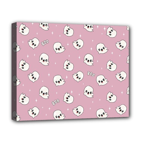 Cute Kawaii Ghost pattern Deluxe Canvas 20  x 16  (Stretched)