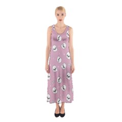 Cute Kawaii Ghost pattern Sleeveless Maxi Dress