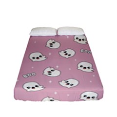 Cute Kawaii Ghost Pattern Fitted Sheet (full/ Double Size) by Valentinaart