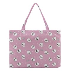 Cute Kawaii Ghost Pattern Medium Tote Bag by Valentinaart